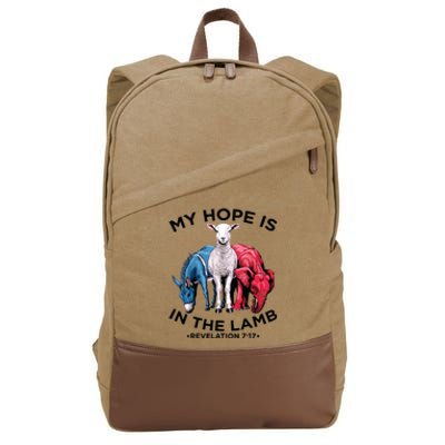 Hope Is In The Lamb My Christian God Jesus Lamb Lover Humor Cotton Canvas Backpack