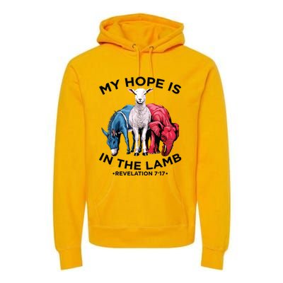 Hope Is In The Lamb My Christian God Jesus Lamb Lover Humor Premium Hoodie