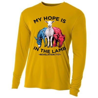 Hope Is In The Lamb My Christian God Jesus Lamb Lover Humor Cooling Performance Long Sleeve Crew