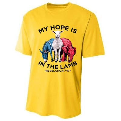 Hope Is In The Lamb My Christian God Jesus Lamb Lover Humor Performance Sprint T-Shirt