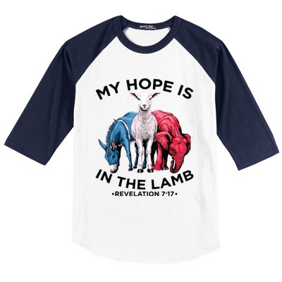 Hope Is In The Lamb My Christian God Jesus Lamb Lover Humor Baseball Sleeve Shirt