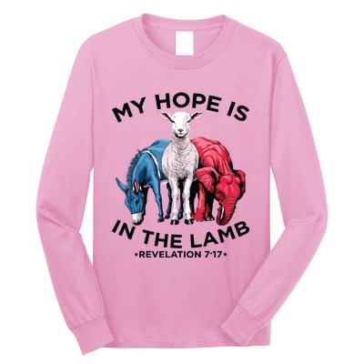 Hope Is In The Lamb My Christian God Jesus Lamb Lover Humor Long Sleeve Shirt