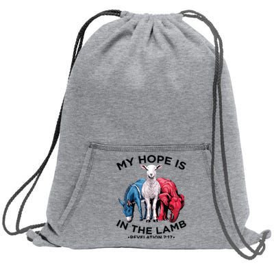 Hope Is In The Lamb My Christian God Jesus Lamb Lover Humor Sweatshirt Cinch Pack Bag