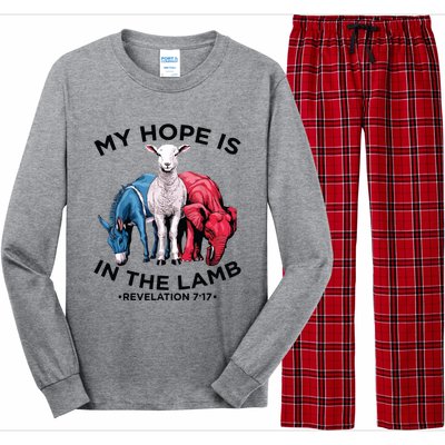 Hope Is In The Lamb My Christian God Jesus Lamb Lover Humor Long Sleeve Pajama Set