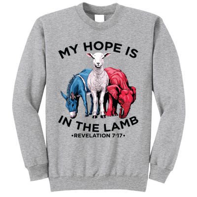 Hope Is In The Lamb My Christian God Jesus Lamb Lover Humor Tall Sweatshirt