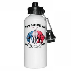 Hope Is In The Lamb My Christian God Jesus Lamb Lover Humor Aluminum Water Bottle