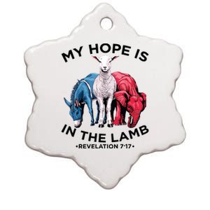 Hope Is In The Lamb My Christian God Jesus Lamb Lover Humor Ceramic Star Ornament