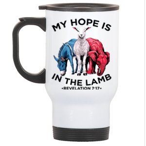 Hope Is In The Lamb My Christian God Jesus Lamb Lover Humor Stainless Steel Travel Mug