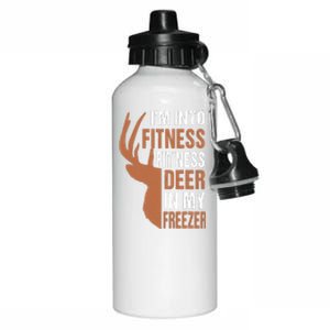 Huntingshirt IM Into Fitness Deer Freezer Funny Hunter Dad Aluminum Water Bottle