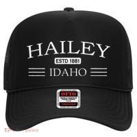 Hailey Idaho Id High Crown Mesh Back Trucker Hat