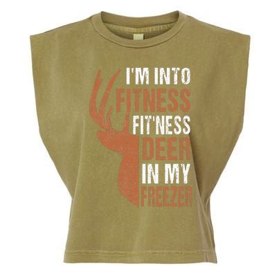 HuntingShirt I'm Into Fitness Deer Freezer Funny Hunter Dad  Garment-Dyed Women's Muscle Tee