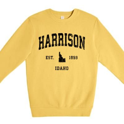 Harrison Idaho Id Vintage Athletic Sports Premium Crewneck Sweatshirt