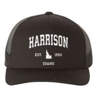 Harrison Idaho Id Vintage Athletic Sports Yupoong Adult 5-Panel Trucker Hat