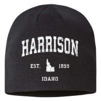 Harrison Idaho Id Vintage Athletic Sports Sustainable Beanie