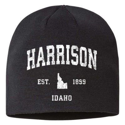 Harrison Idaho Id Vintage Athletic Sports Sustainable Beanie