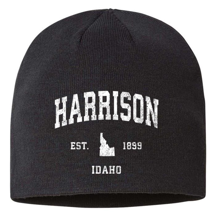 Harrison Idaho Id Vintage Athletic Sports Sustainable Beanie