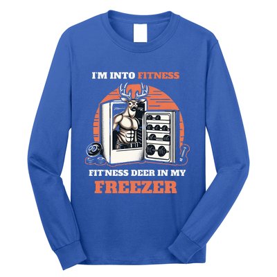 Hunting I'm Into Fitness Deer Freezer Funny Hunter Dad  Long Sleeve Shirt