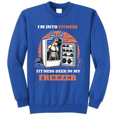 Hunting I'm Into Fitness Deer Freezer Funny Hunter Dad  Tall Sweatshirt