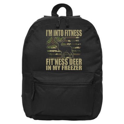 Hunting I'm Into Fitness Fit'ness Deer In My Freezer  16 in Basic Backpack