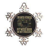 Hunting I'm Into Fitness Fit'ness Deer In My Freezer  Metallic Star Ornament