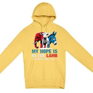 Hope Is In The Lamb My Christian God Jesus Humor Premium Pullover Hoodie