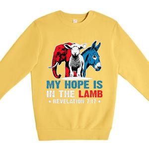 Hope Is In The Lamb My Christian God Jesus Humor Premium Crewneck Sweatshirt