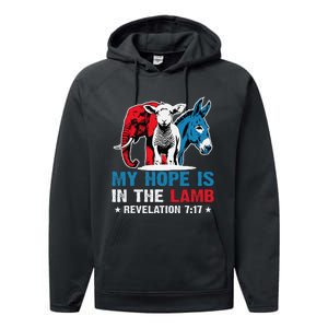 Hope Is In The Lamb My Christian God Jesus Humor Performance Fleece Hoodie