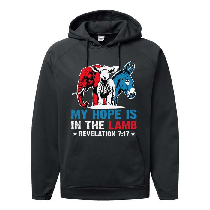 Hope Is In The Lamb My Christian God Jesus Humor Performance Fleece Hoodie