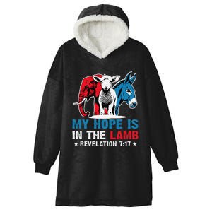 Hope Is In The Lamb My Christian God Jesus Humor Hooded Wearable Blanket