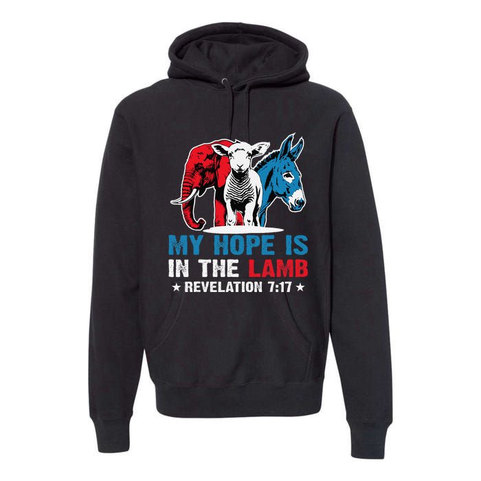 Hope Is In The Lamb My Christian God Jesus Humor Premium Hoodie