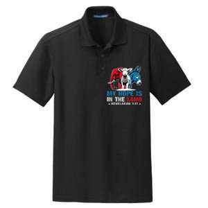 Hope Is In The Lamb My Christian God Jesus Humor Dry Zone Grid Polo