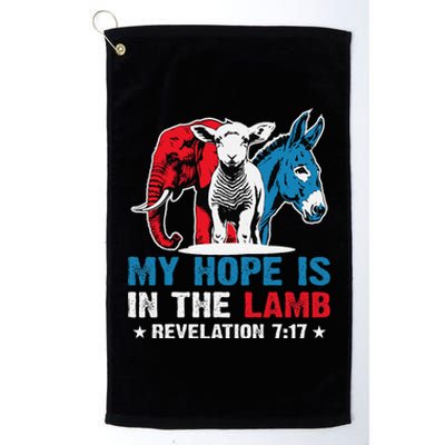 Hope Is In The Lamb My Christian God Jesus Humor Platinum Collection Golf Towel