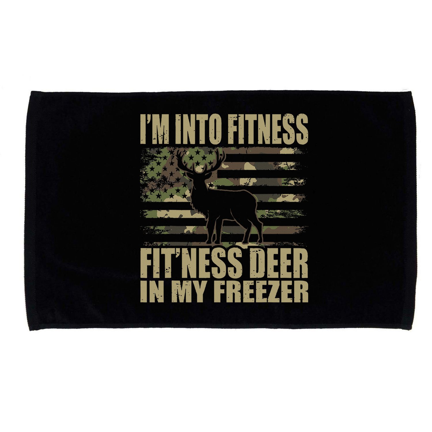 Hunting I'm Into Fitness Fit'ness Deer In My Freezer Microfiber Hand Towel