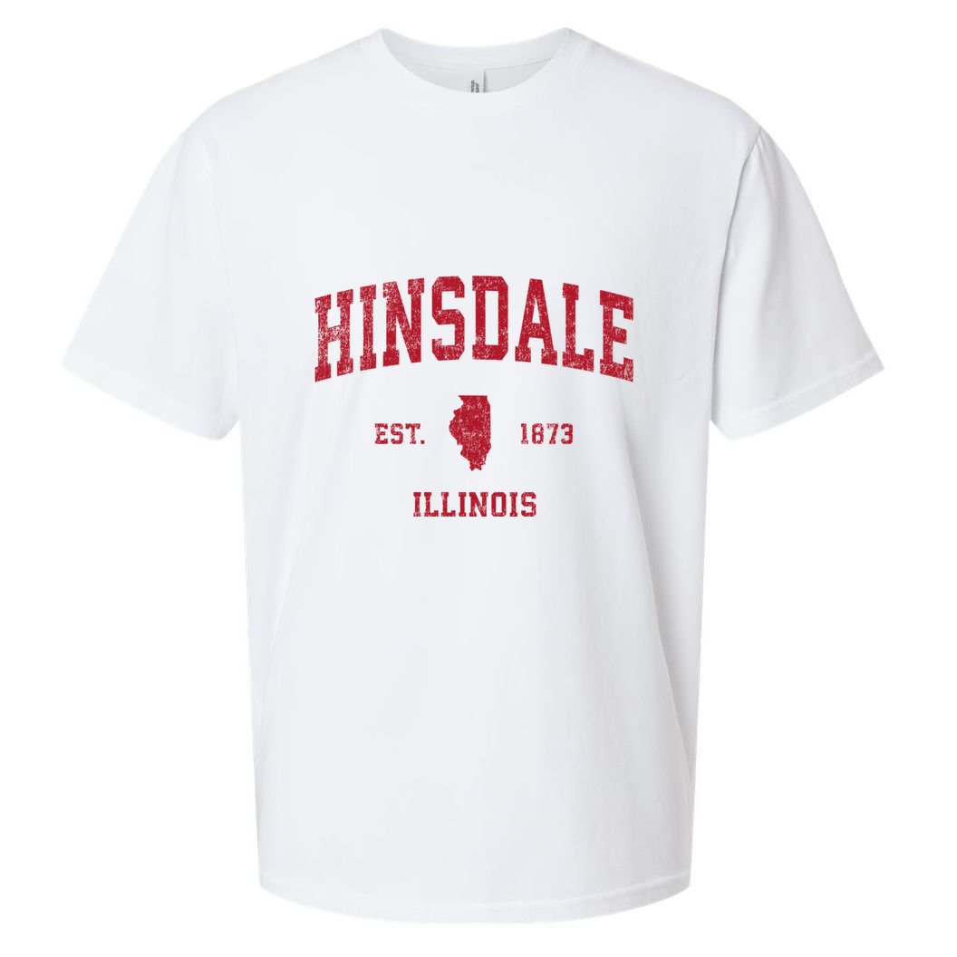 Hinsdale Illinois Il Vintage Sports Sueded Cloud Jersey T-Shirt