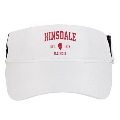 Hinsdale Illinois Il Vintage Sports Adult Drive Performance Visor