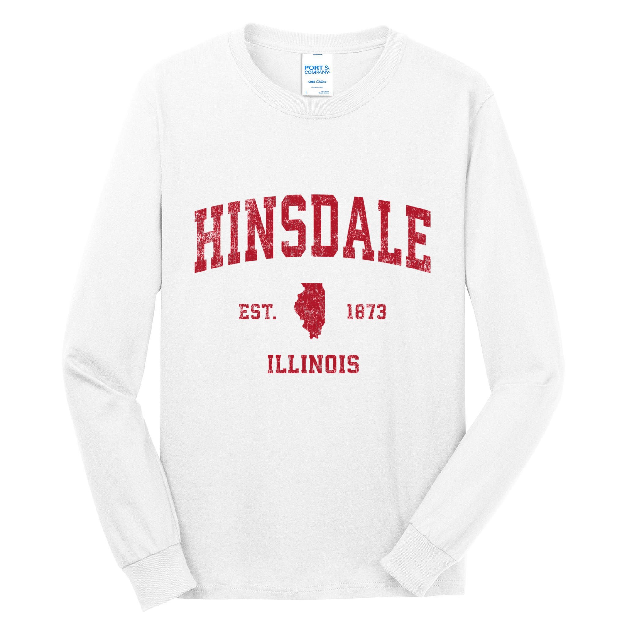 Hinsdale Illinois Il Vintage Sports Tall Long Sleeve T-Shirt