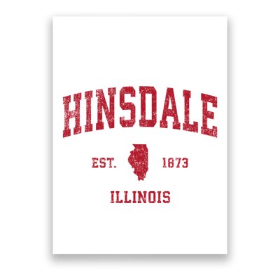 Hinsdale Illinois Il Vintage Sports Poster