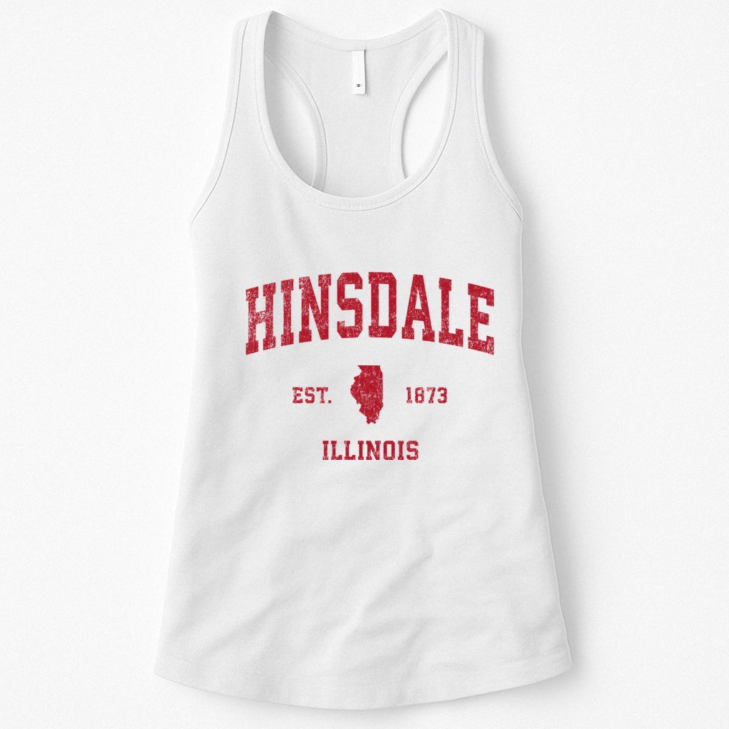 Hinsdale Illinois Il Vintage Sports Womens Tank Top