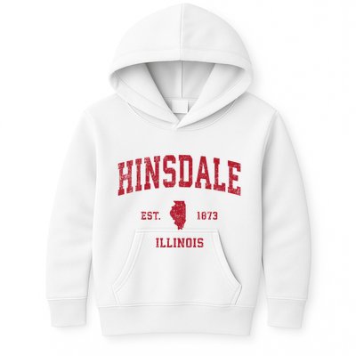 Hinsdale Illinois Il Vintage Sports Kids Hoodie