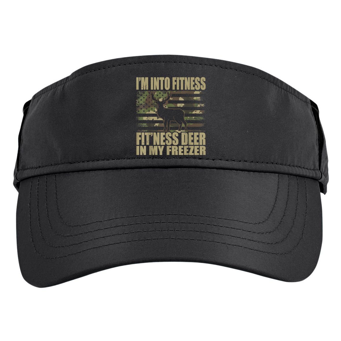 Hunting I'm Into Fitness Fit'ness Deer In My Freezer Adult Drive Performance Visor