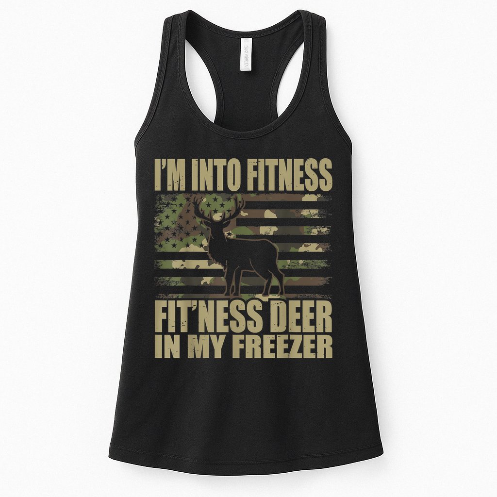 Hunting I'm Into Fitness Fit'ness Deer In My Freezer Womens Tank Top