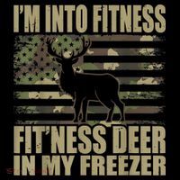 Hunting I'm Into Fitness Fit'ness Deer In My Freezer Women's V-Neck T-Shirt