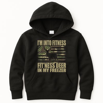 Hunting I'm Into Fitness Fit'ness Deer In My Freezer Kids Hoodie