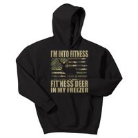 Hunting I'm Into Fitness Fit'ness Deer In My Freezer Kids Hoodie