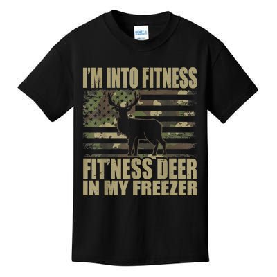 Hunting I'm Into Fitness Fit'ness Deer In My Freezer Kids T-Shirt