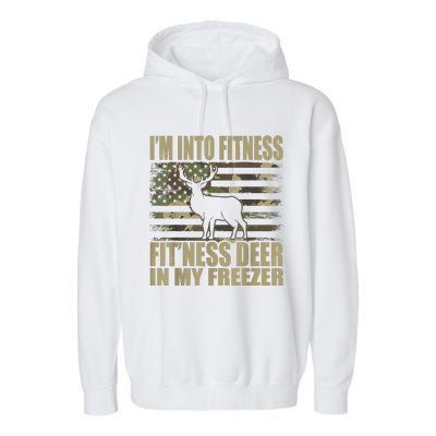 Hunting I'm Into Fitness Fit'ness Deer In My Freezer Garment-Dyed Fleece Hoodie