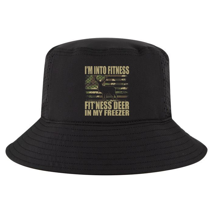 Hunting Im Into Fitness Fitness Deer In My Freezer Cool Comfort Performance Bucket Hat
