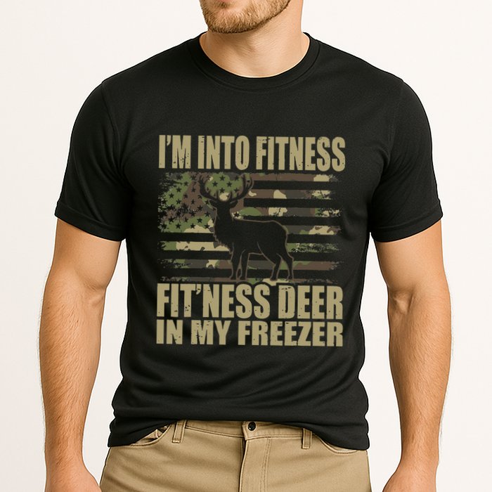 Hunting Im Into Fitness Fitness Deer In My Freezer Cooling Performance Crew T-Shirt