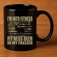 Hunting Im Into Fitness Fitness Deer In My Freezer 11oz C Handle Ceramic Mug