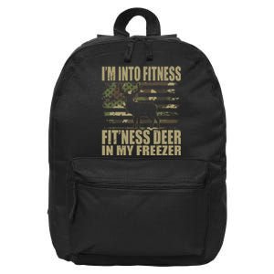 Hunting Im Into Fitness Fitness Deer In My Freezer 16 in Basic Backpack